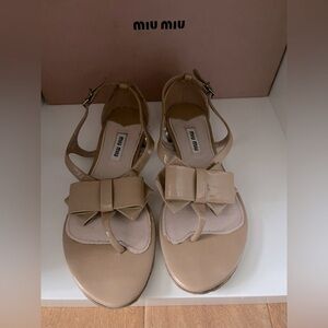 Miu Miu lovely bow thong sandals